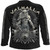 Spiral Unisex Long Sleeve T-Shirt: Valhalla (Black) (Back & Sleeve Print)