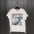 Bruce Springsteen Unisex Unplugged T-Shirt: Born To Run (White) (Back Print)