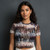 The Beatles Ladies Long Sleeve Mesh Crop Top: Anthology Group Repeat (White) (All Round)