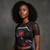 Metallica Ladies Mesh Crop Top: Moth Into Flame (Black)