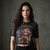 The Smashing Pumpkins Ladies Long Sleeve Mesh Crop Top: Mellon Collie (Navy)