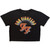 Foo Fighters Ladies Crop Top: Retro Rock Emblem (Black)