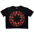 Red Hot Chili Peppers Ladies Crop Top: Asterisk Circle (Black)