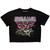 Van Halen Ladies Crop Top: Retro Pin Up Rider (Black)