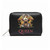 Queen Zip Top Purse: Crest (Black)