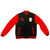 Friday the 13th Unisex Varsity Jacket: Jason Spray Paint F&B (Black & Red) (Back Print)