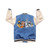 Space Jam Unisex Varsity Jacket: Bench Warmers Washed (Denim White) (Back Print)