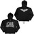 Ozzy Osbourne Unisex Zipped Hoodie: Tattoo Bat (Black) (Back Print)