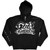 Ozzy Osbourne Unisex Zipped Hoodie: Tattoo Bat (Black) (Back Print)