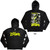 Rob Zombie Unisex Zipped Hoodie: Die Twice (Black) (Back Print)