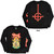 Ghost Unisex Layered Long Sleeve T-Shirt: Serpent Split (Black) (Back & Sleeve Print)