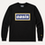 Oasis Unisex Long Sleeve T-Shirt: Navy Gold Logo (Black) (Ex-Tour)