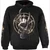 Spiral Unisex Pullover Hoodie: Pure Metal (Black) (Back & Sleeve Print)