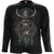 Spiral Unisex Long Sleeve T-Shirt: Viking Norseman (Black) (Back & Sleeve Print)