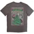Fleetwood Mac Unisex T-Shirt: Peacock Tour '77 (Charcoal) (Back Print)