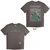 Fleetwood Mac Unisex T-Shirt: Peacock Tour '77 (Charcoal) (Back Print)