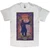 Janis Joplin Unisex T-Shirt: Paisley & Flowers Frame Border (White)