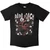 Papa Roach Unisex T-Shirt: Heart Flower (Black) (Back Print)