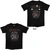 Queen Unisex T-Shirt: Budapest Iconic Poster Crest (Black) (Back Print)