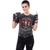 Spiral Unisex Acid Wash T-Shirt: Coffee And Mayhem (Black & Grey) (Back Print)