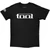 Tool Unisex T-Shirt: Logo & Wrench (Black) (Back Print)