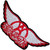 Aerosmith Standard Patch: Wings Red (Red)