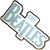 The Beatles Fridge Magnet: Sky Blue Drop T Logo