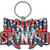 Lynyrd Skynyrd Keychain: Flag Logo