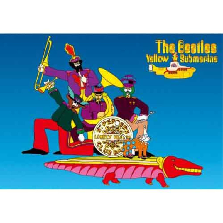 The Beatles Postcard: Yellow Submarine Band On Croc