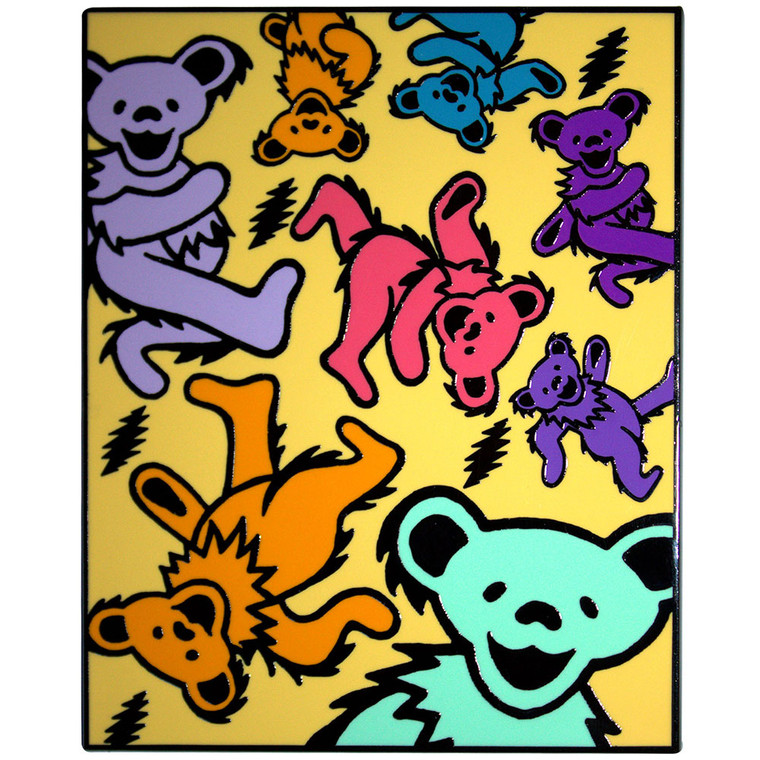 Grateful Dead Fridge Magnet: Dancing Bears & Lightning Bolts