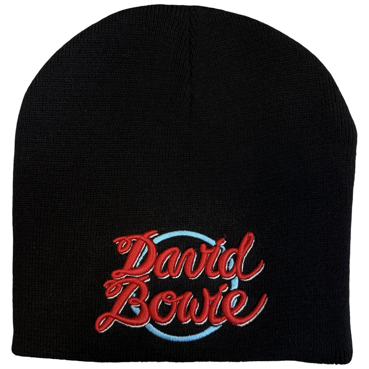David Bowie Unisex Beanie Hat: 1978 World Tour Logo (Black)