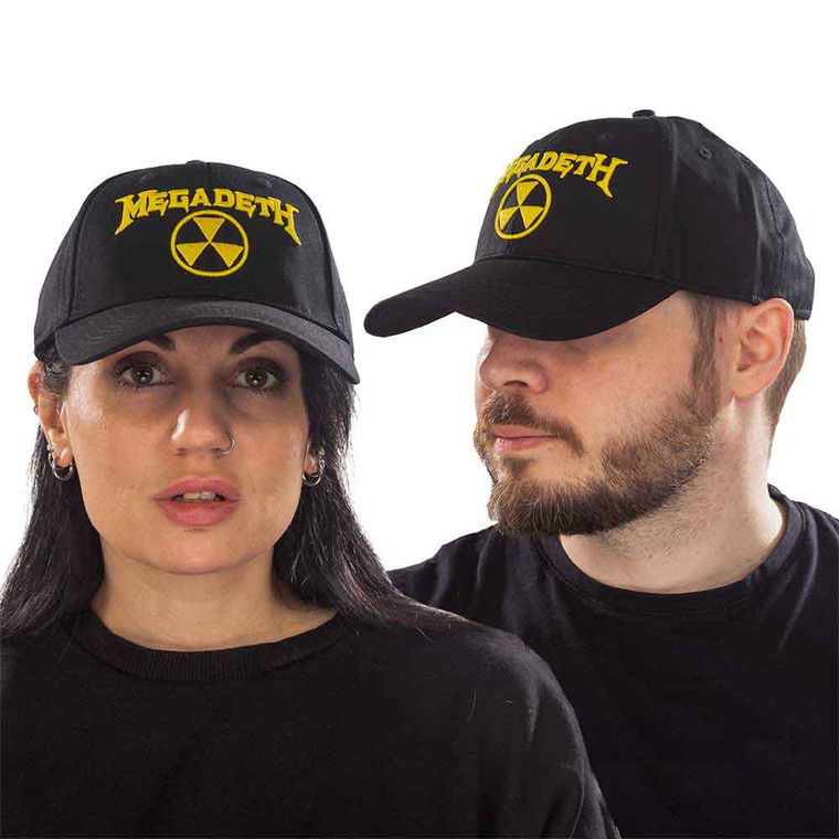 Megadeth Unisex Baseball Cap: Hazard Logo (Black)