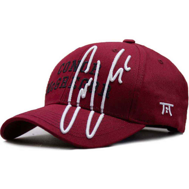 Tokyo Time Unisex Baseball Cap: UFC McGregor White Signature (Red)