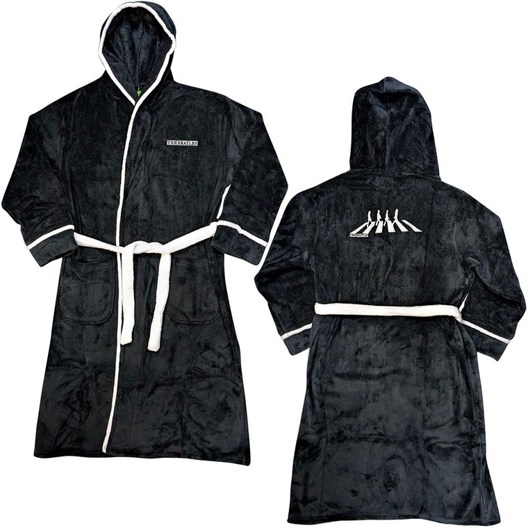 The Beatles Unisex Bathrobe: Abbey Road (Black & White) (Back Print)
