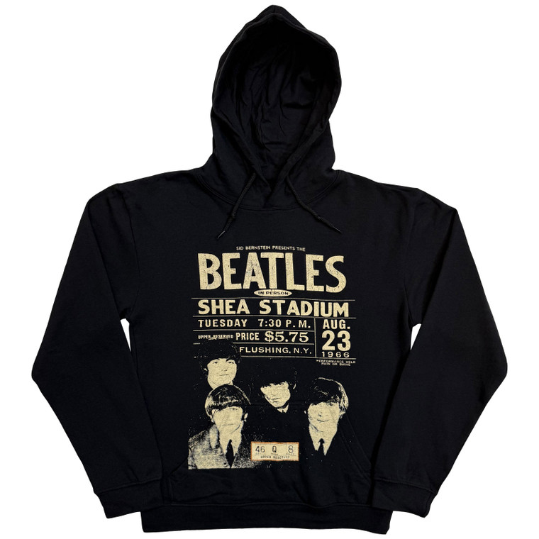 The Beatles Unisex Eco Pullover Hoodie: Shea '66 (Black)