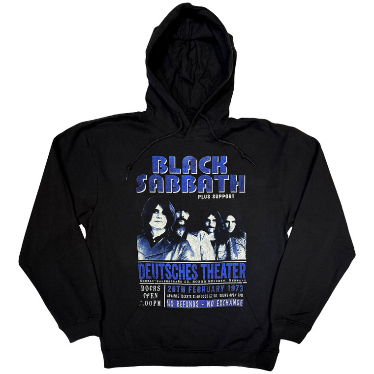 Black Sabbath Unisex Eco Pullover Hoodie: Deutsches '73 (Black)