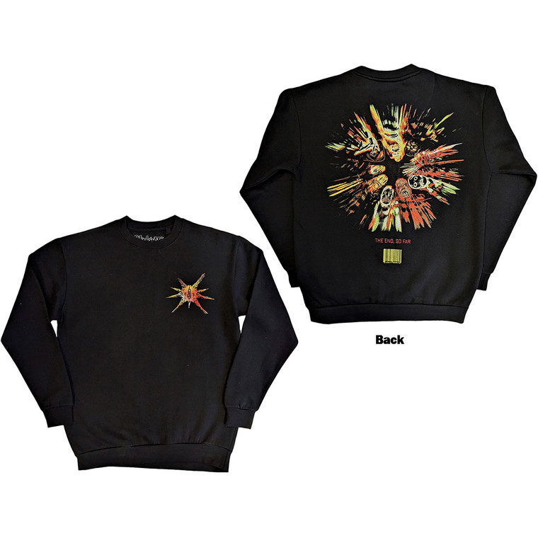 Slipknot Unisex Sweatshirt: The End, So Far Band Figures (Black) (Back Print)