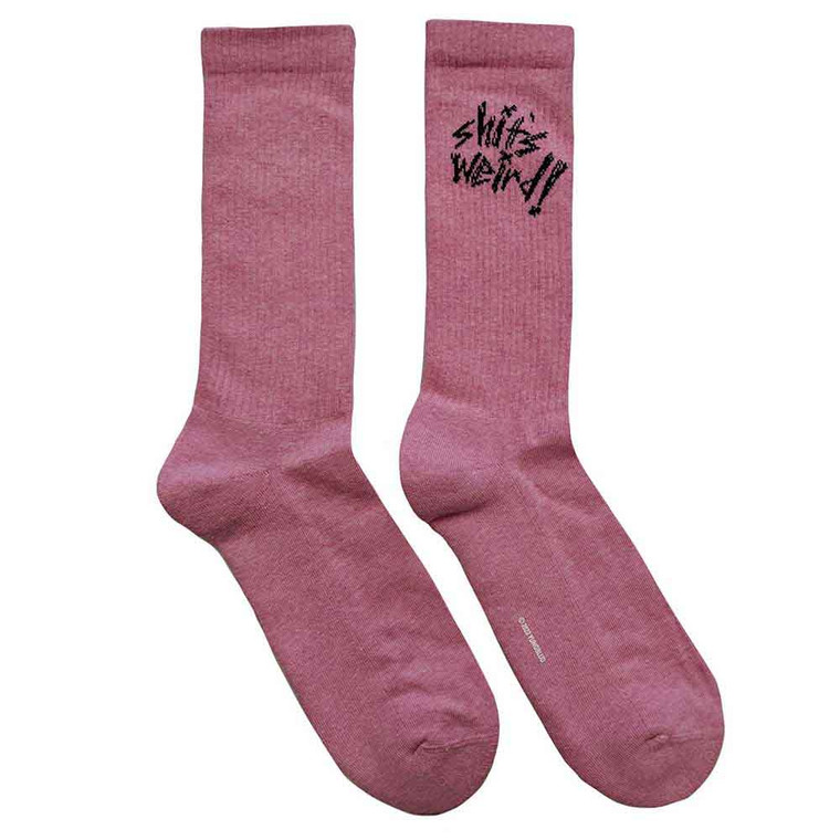 Yungblud Unisex Ankle Socks: Weird! (Pink) (UK Size 7 - 11)