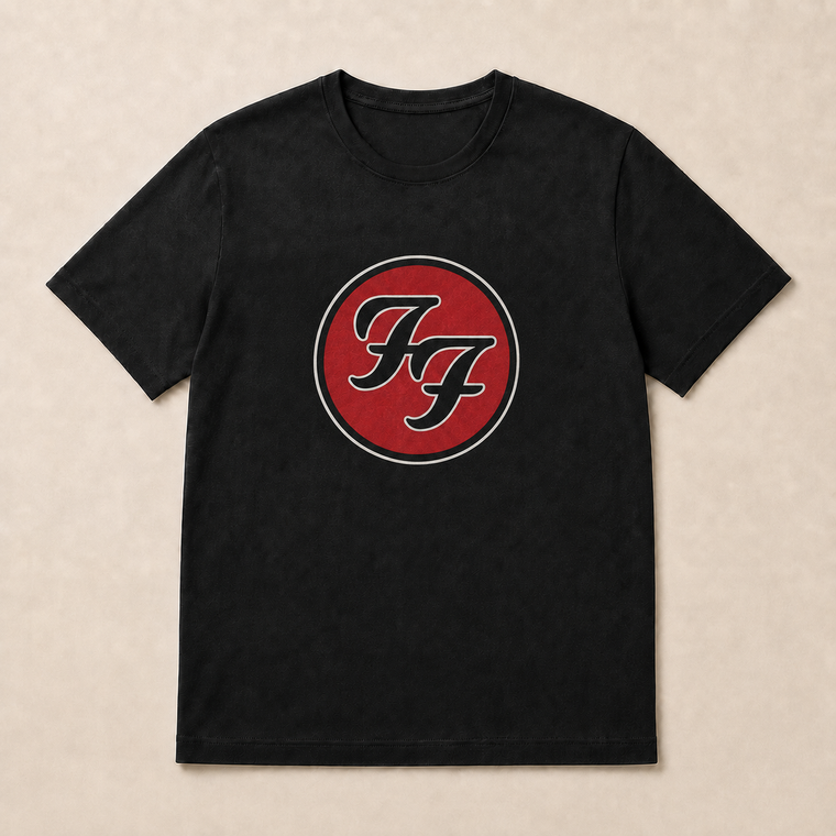Foo Fighters Unisex T-Shirt: FF Logo (Black)