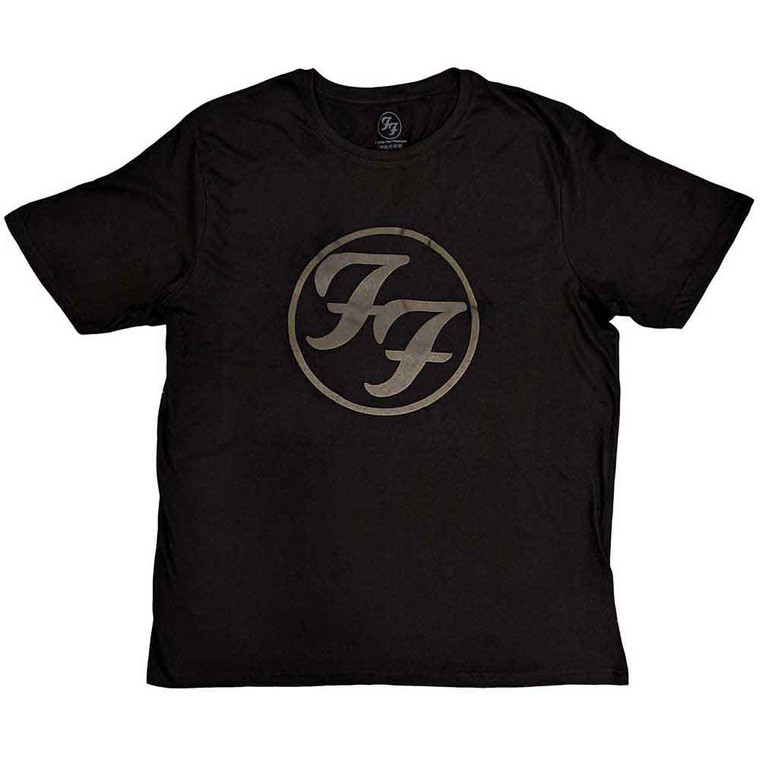 Foo Fighters Unisex T-Shirt: FF Logo (Black) (Hi-Build)