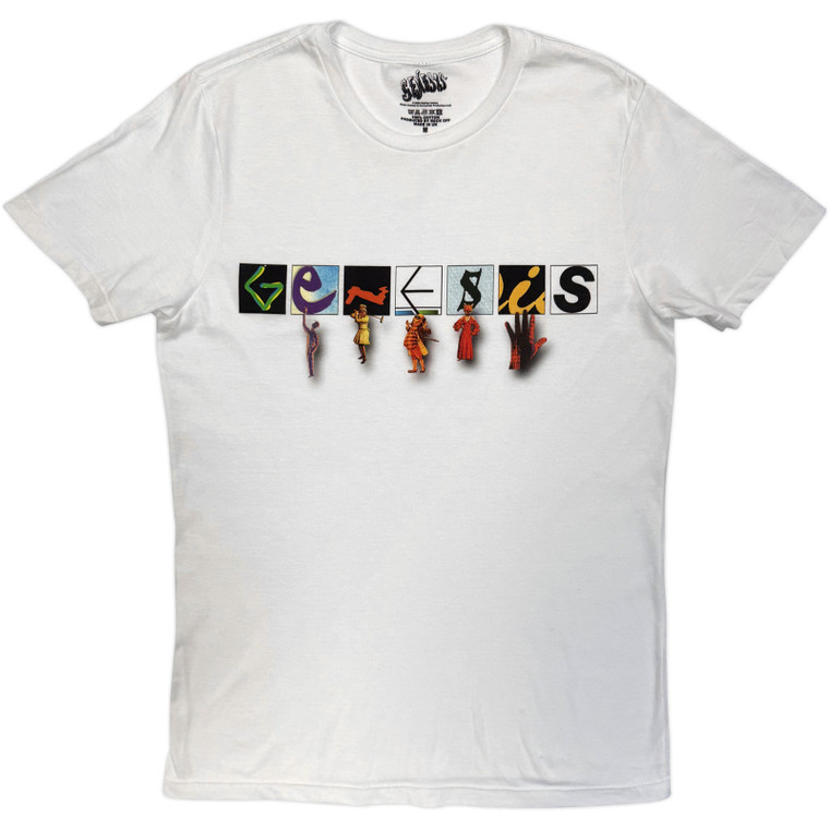 Genesis Unisex T-Shirt: Characters Logo (White)