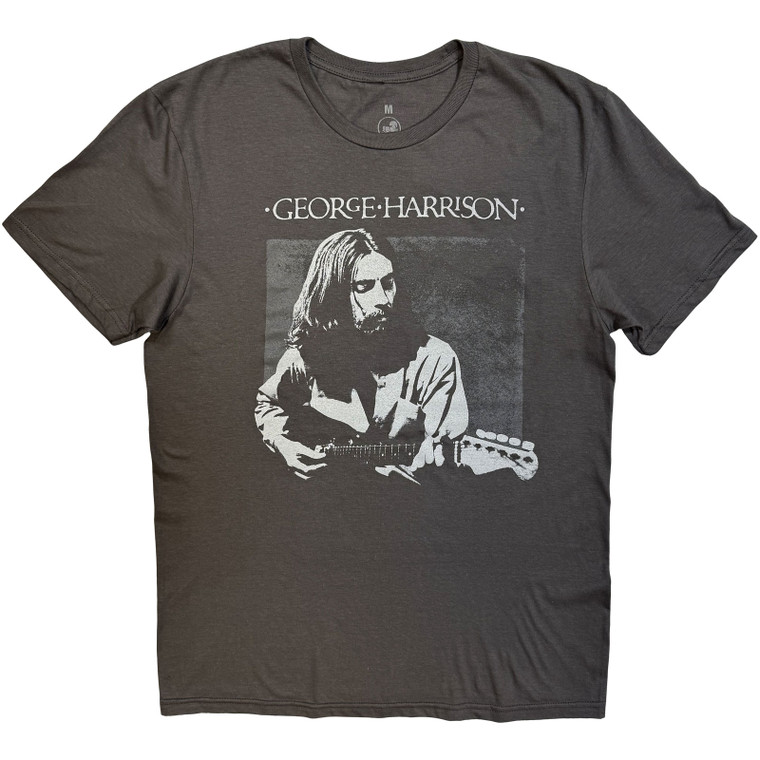 George Harrison Unisex T-Shirt: Live Portrait (Charcoal Grey)