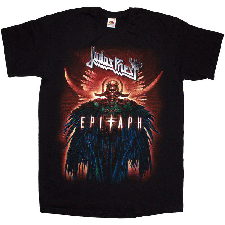 Judas Priest Unisex T-Shirt: Epitaph Jumbo (Black)