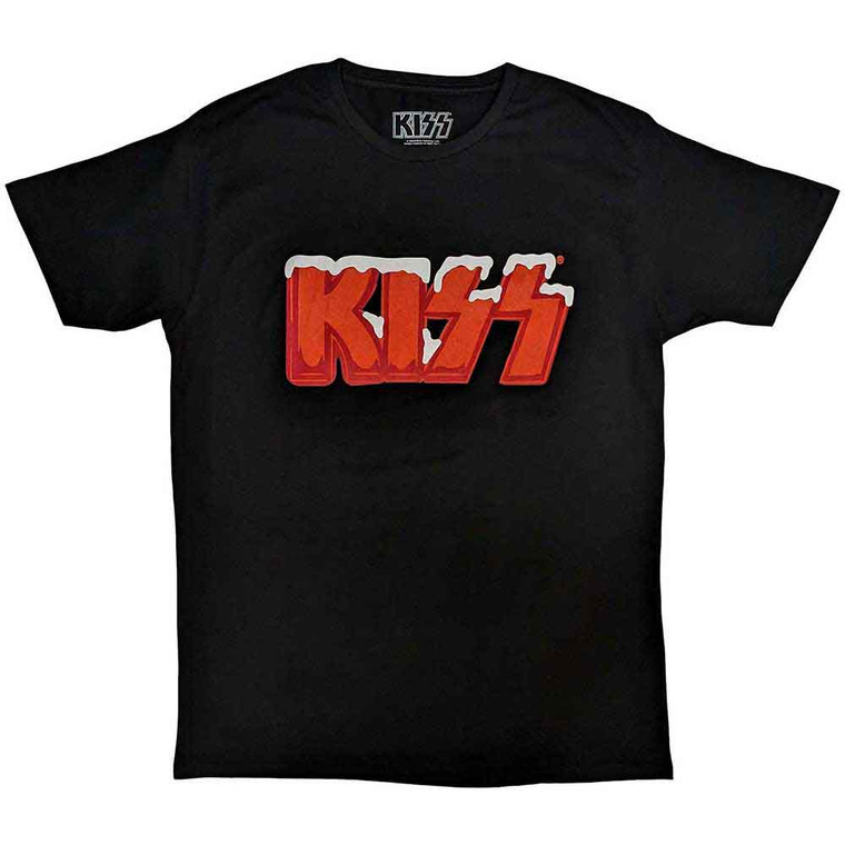 KISS Unisex T-Shirt: Holiday Logo (Black)