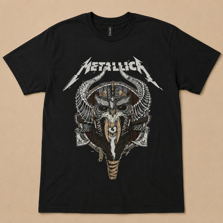 Metallica Unisex T-Shirt: Viking (Black)