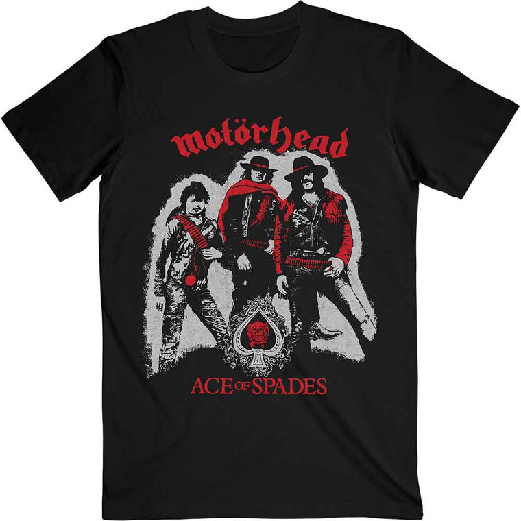 Motorhead Unisex T-Shirt: Ace of Spades Cowboys (Black)