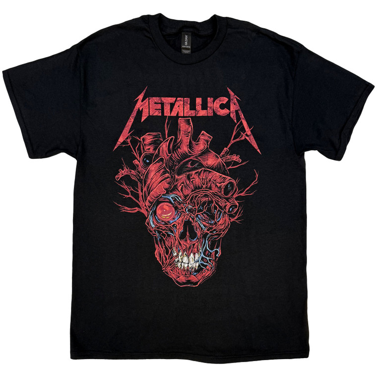 Metallica Unisex T-Shirt: Heart Skull (Black)