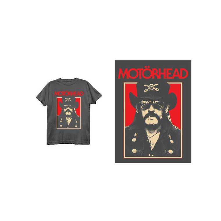 Motorhead Unisex T-Shirt: Lemmy RJ (Charcoal Grey)