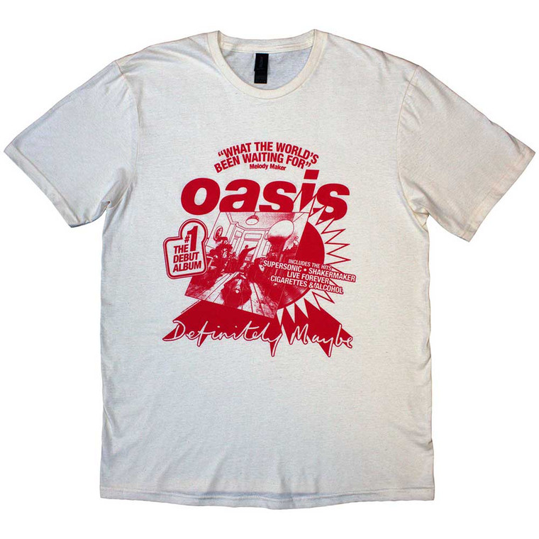 Oasis Unisex T-Shirt: What The World's Been Waiting For (Natural)