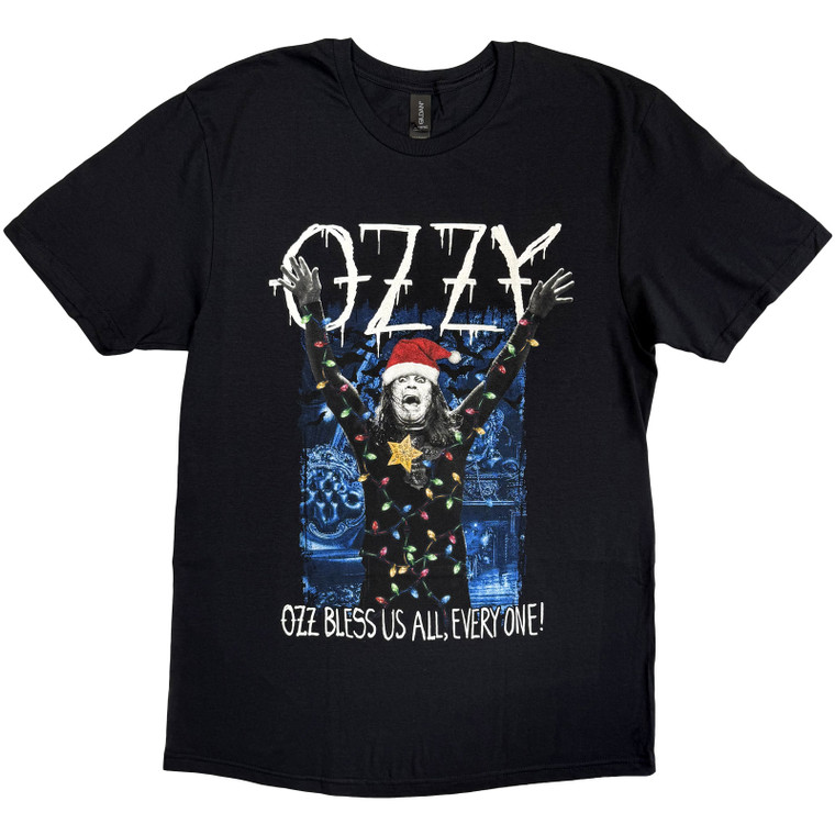Ozzy Osbourne Unisex T-Shirt: Arms Out Holiday (Black)